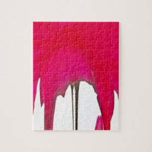 Puzzle Moment capturé : Une Élégance Pétale Rose Rouge