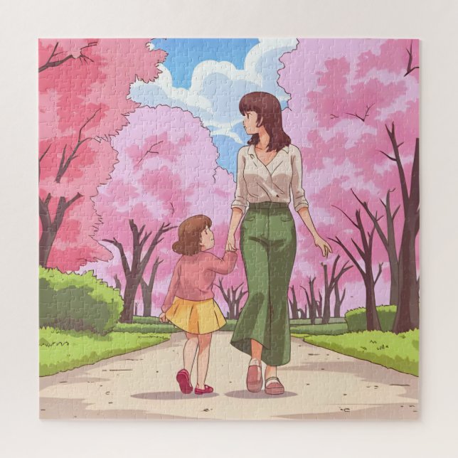 Puzzle Moment de mère et fille (Vertical)