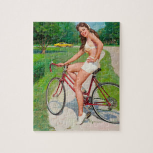 Puzzle Moment pour une balade - Fille rétro pin-up
