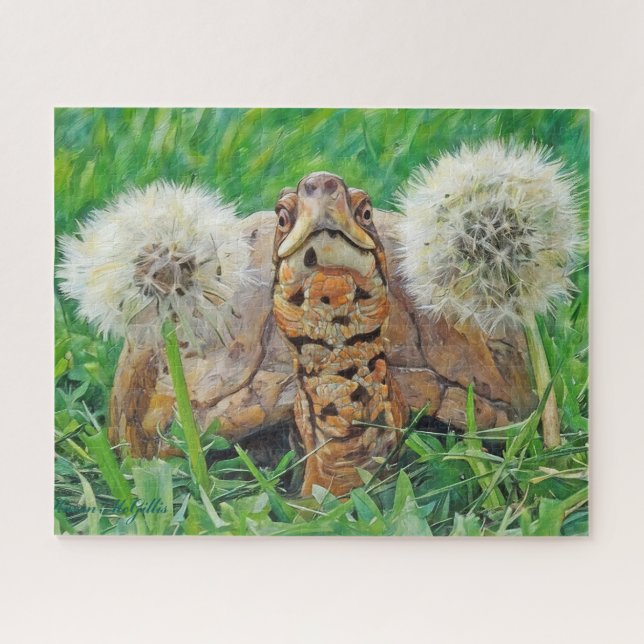 Puzzle Mon Fancy Friends Box Turtle (Horizontal)