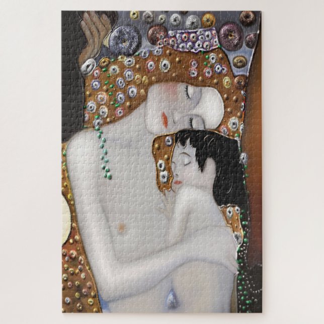Puzzle Mon Klimt Serie : Mère et enfant (Vertical)