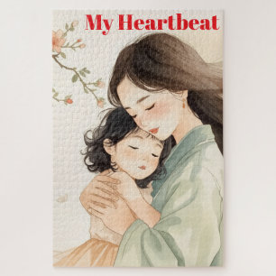 Puzzle "Mon rythme cardiaque" Jigsaw aquarelle mère et en