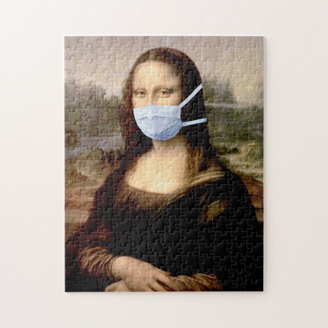 Puzzle Mona Lisa avec masque facial - Drôle de saison de  (Vertical)