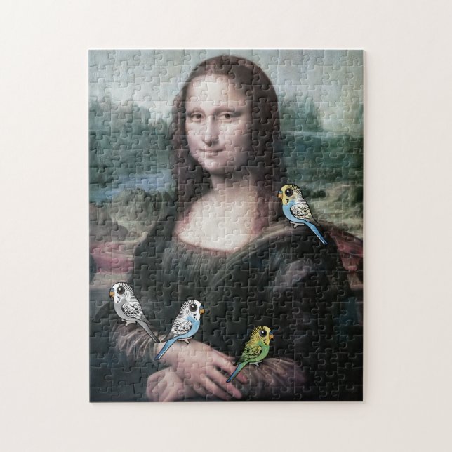 Puzzle Mona Lisa et perruches (Vertical)