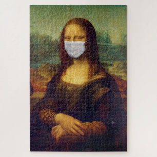 Puzzle Mona Lisa with Respirator Mask