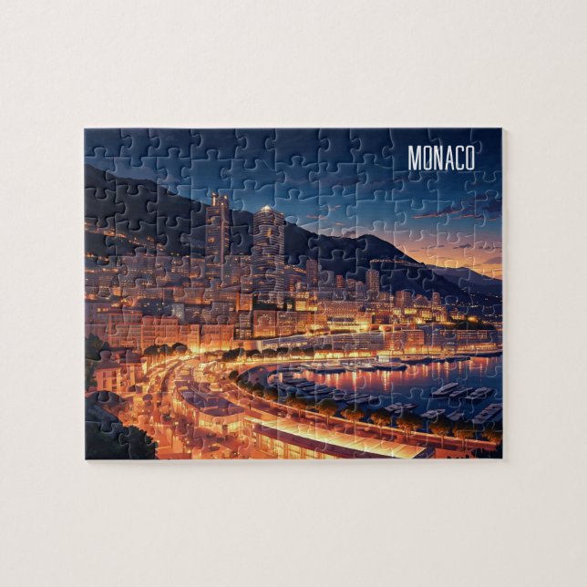 Puzzle Monaco Monte Carlo la nuit (Horizontal)