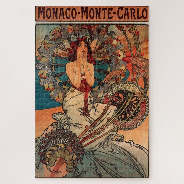 Puzzle Monaco Monte Carlo par Alphonse Mucha (Vertical)