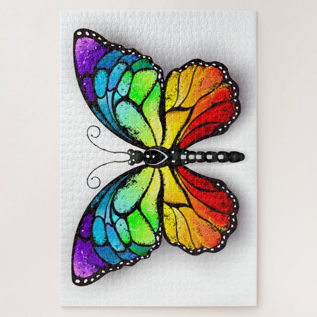 Puzzle Monarque papillon arc-en-ciel (Vertical)