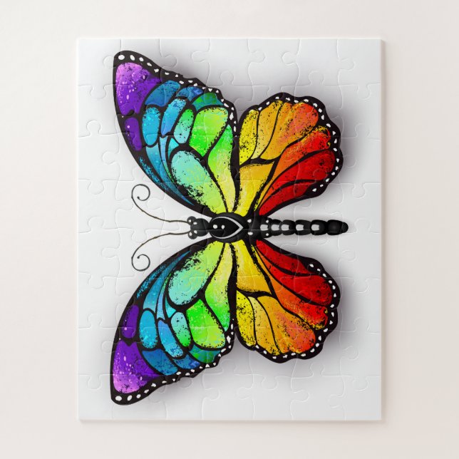 Puzzle Monarque papillon arc-en-ciel (Vertical)