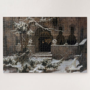 Puzzle Monastère en Neige d'hiver (par Karl Laling)