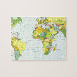 Puzzle monde+carte+globe+pays+atlas
