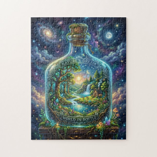 Puzzle Monde dans une Bouteille (Vertical)