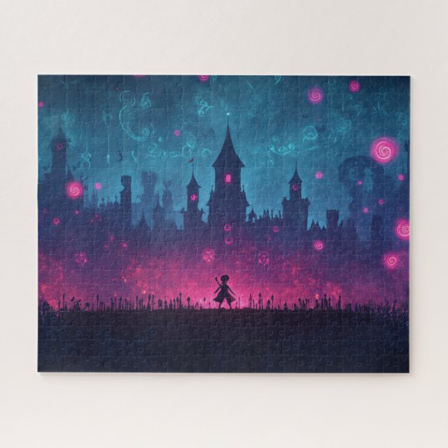 Puzzle Monde de fées rose brillant (Horizontal)