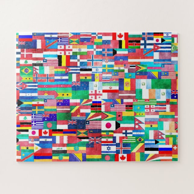 Puzzle Monde des drapeaux (Horizontal)
