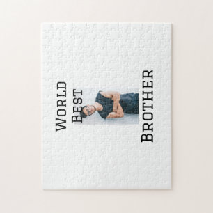 Puzzle Monde meilleur frère ajouter nom texte sport texte