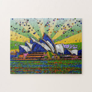 Puzzle Monde psychédélique : Sydney Australie Skyline A