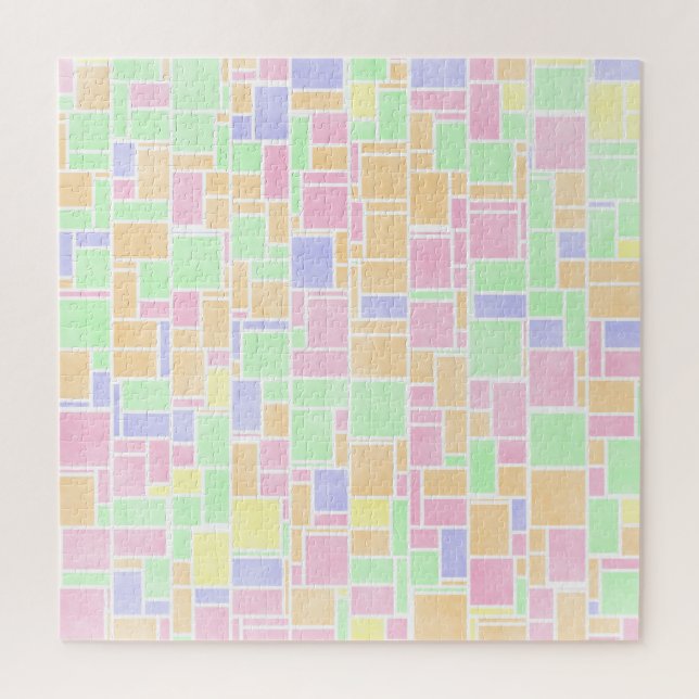 Puzzle Mondrian Pastel (Vertical)