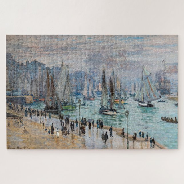 Puzzle Monet - Bateaux de pêche au départ du port, Le Hav (Horizontal)