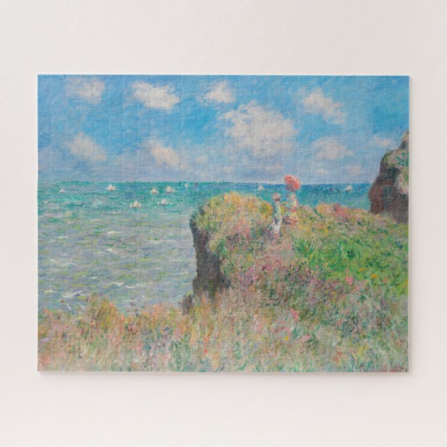 Puzzle Monet Cliff Walk à Pourvil Impressionist Painting (Horizontal)