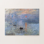Puzzle Monet Impression Sunrise Art<br><div class="desc">Impression,  Sunrise est un bel art créé par l'artiste impressionniste français Claude Monet,  c. 1872 montrant le lever du soleil se reflétant au large de l'eau. Il a peint ceci comme l'un des deux ou trois paysages de ses premiers tableaux impressionnistes.</div>