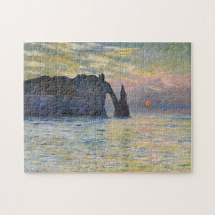 Puzzle Monet - Le Manneport, Falaise à Etretat, coucher d