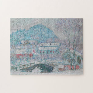 Puzzle Monet - Norvège, Village de Sandviken dans la neig