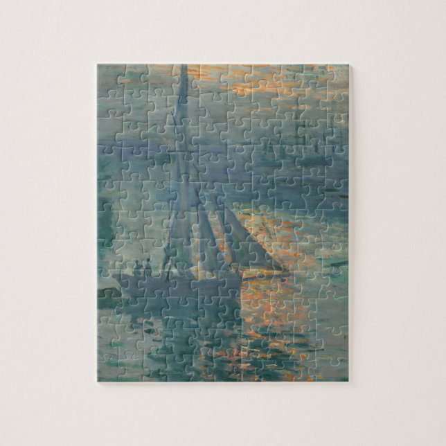 Puzzle Monet Sunrise Marine Impressionnisme peinture (Vertical)