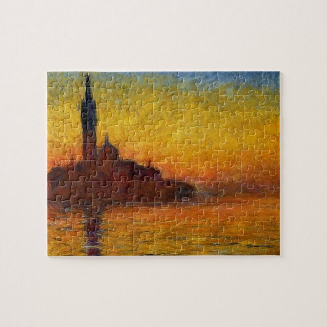 Puzzle Monet Sunset Venice Colorful Impressionism Art (Horizontal)