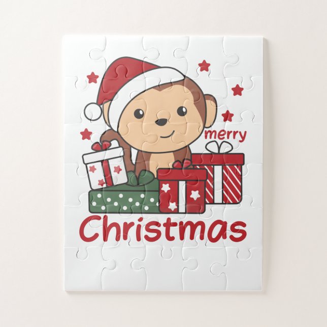 Puzzle Monkey Christma (Vertical)