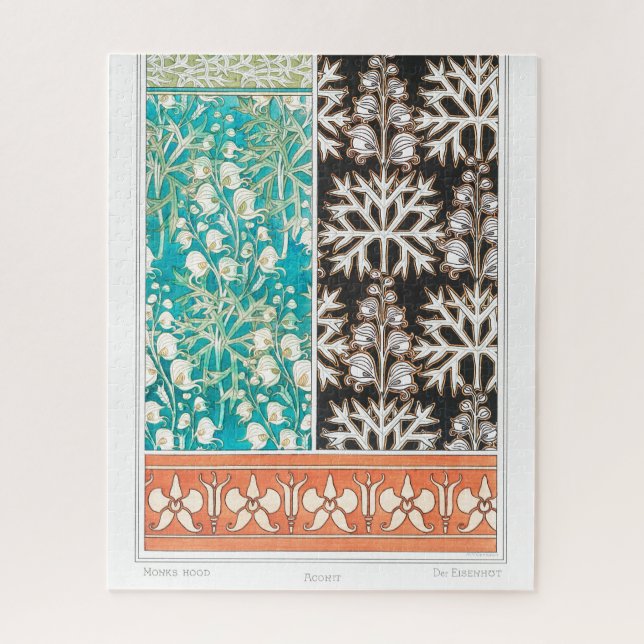 Puzzle Monkshood wolfsbane plante art nouveau verneuil (Vertical)