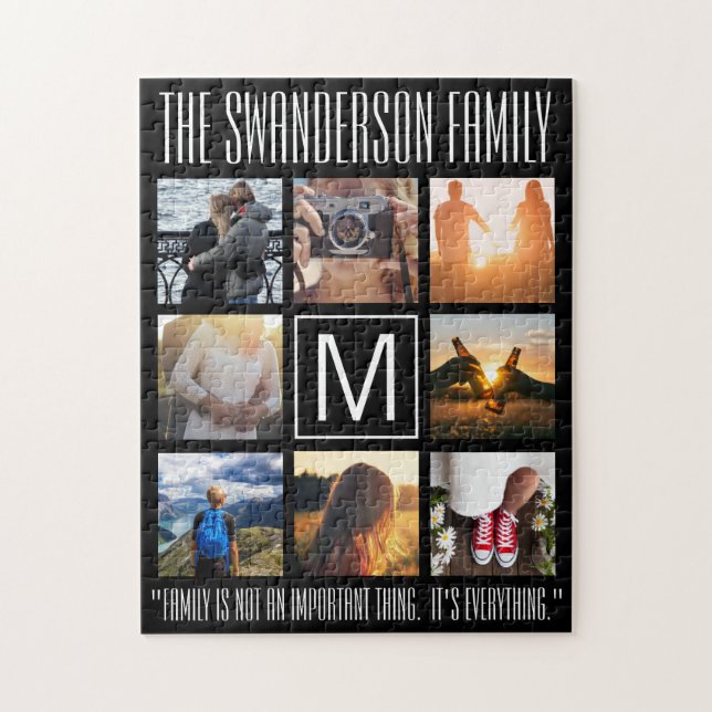 Puzzle Monogramme 8 Frame LGN (Vertical)