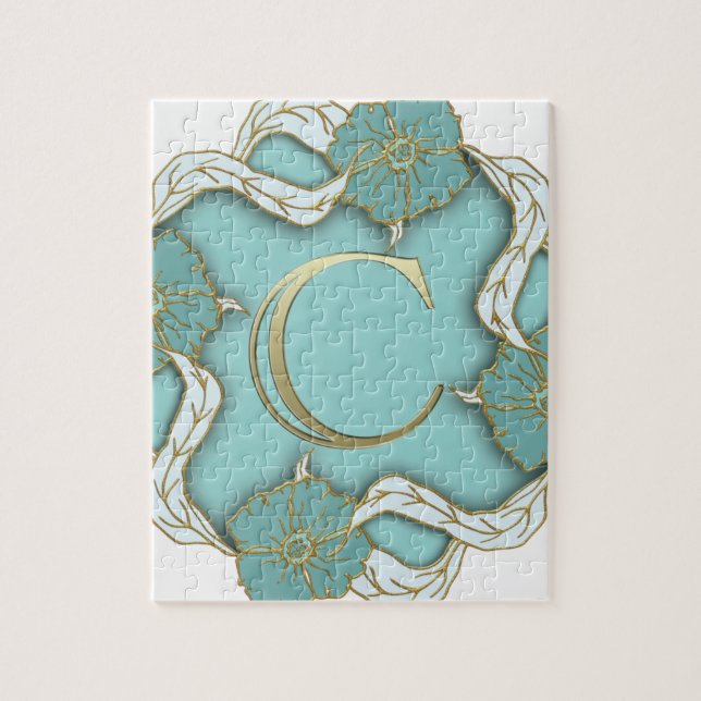 Puzzle monogramme alphabétique c (Vertical)