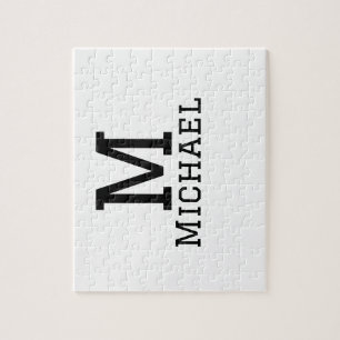 Puzzle Monogramme capital masculin ajouter nom simple cla