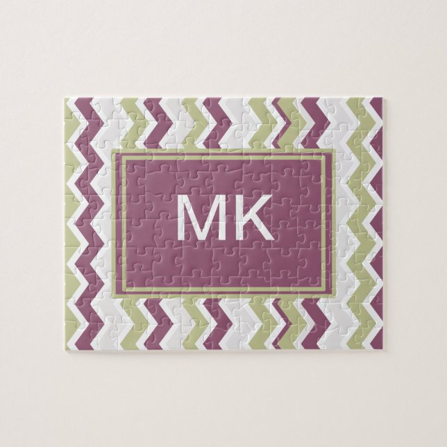 Puzzle Monogramme Chevron Brick (Horizontal)