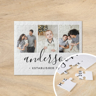 Puzzle Monogramme de famille moderne 3 Collage photo