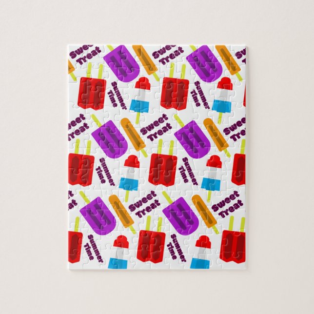 Puzzle Monogramme de la barre de jus congelée en été (Vertical)