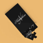 Puzzle Monogramme de nom noir et blanc personnalisé uniqu<br><div class="desc">Personnalisé Unique Noir et Blanc Nom Monogramme Design pour tout le monde.</div>