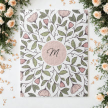 Monogramme floral sur mesure délicat