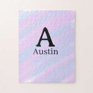 Puzzle Monogramme majuscule masculine ajouter un nom past