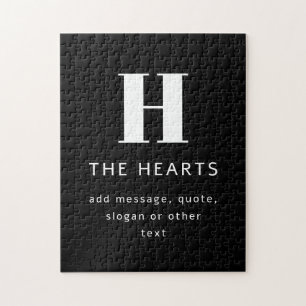 Puzzle Monogramme moderne modifiable Nom et message   Noi