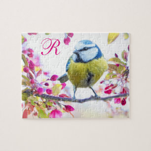 Puzzle Monogramme Oiseaux et fleurs