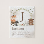 Puzzle Monogramme sur mesure des animaux de bois<br><div class="desc">Bois Animaux Personnalisé Monogramme puzzle</div>