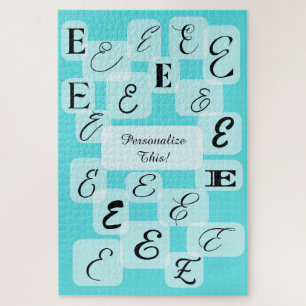Puzzle Monogrammes contemporains personnalisables : "E" A