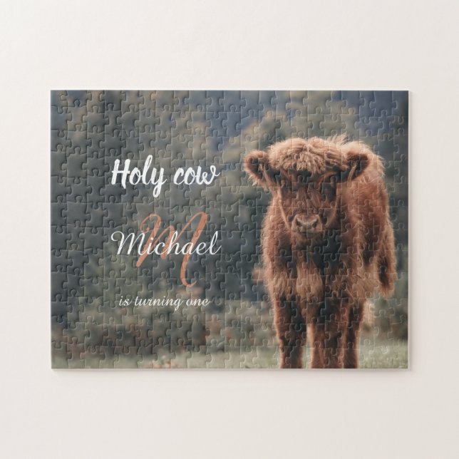 Puzzle Monographie de veau de vache Highland premier anni (Horizontal)
