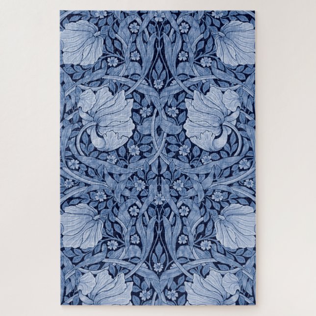 Puzzle Monotone bleu Pimpernel, William Morris Jigsaw Puz (Vertical)
