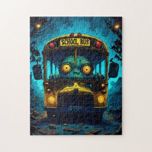 Puzzle Monster Horreur Bus bleu Jaune