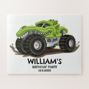 Puzzle Monster Truck Anniversaire Fête Minimale Garçons A