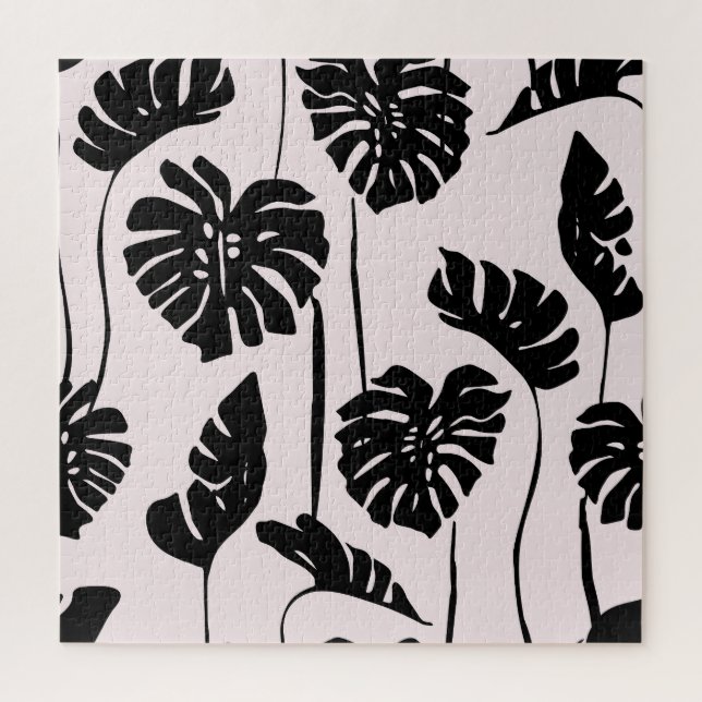 Puzzle Monstera Abstraite Tropical Palm Art (Vertical)