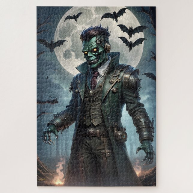 Puzzle Monstre de Frankenstein Steampunk Halloween (Vertical)