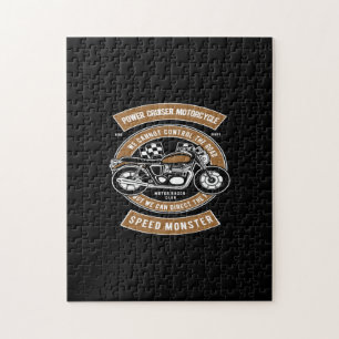 Puzzle monstre de vitesse motocyclette de croiseur de pui